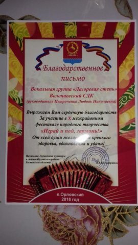 Межрайонный фестиваль Играй и пой, гармонь! 2018 год